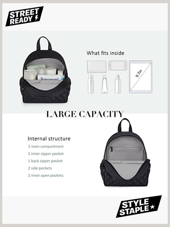 Mini Backpack Purse Leather Small Travel Shoulder Bag with Removable Pom main image 4